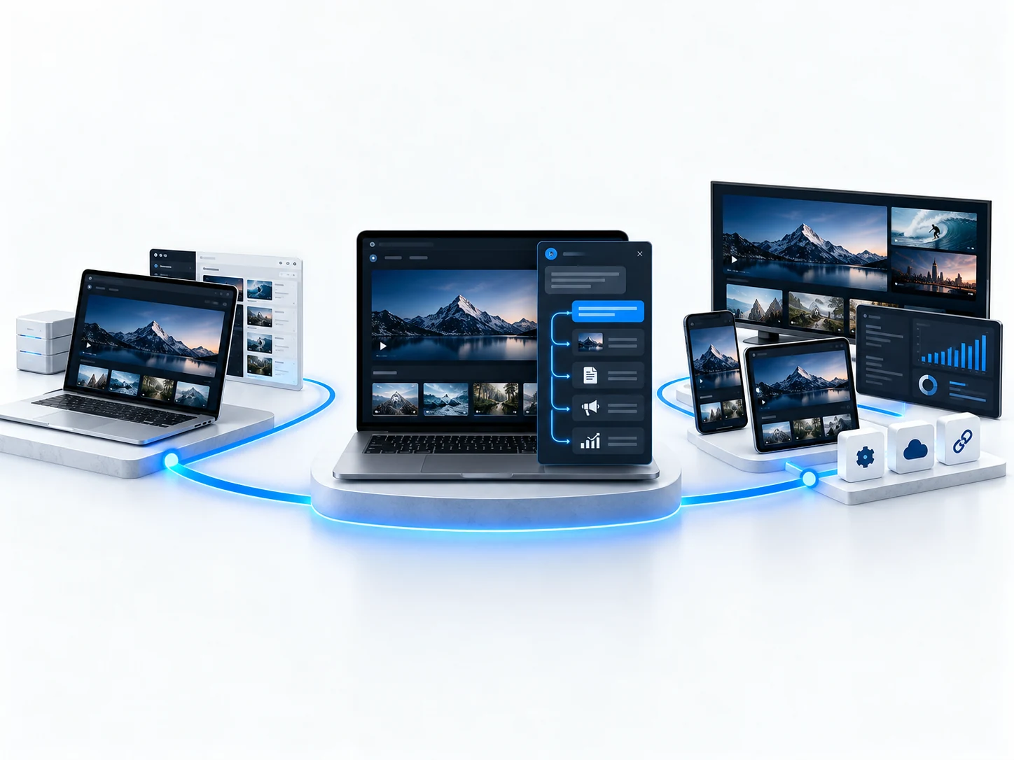 A web OTT evolving into an AI-operated platform and a custom multi-device ecosystem