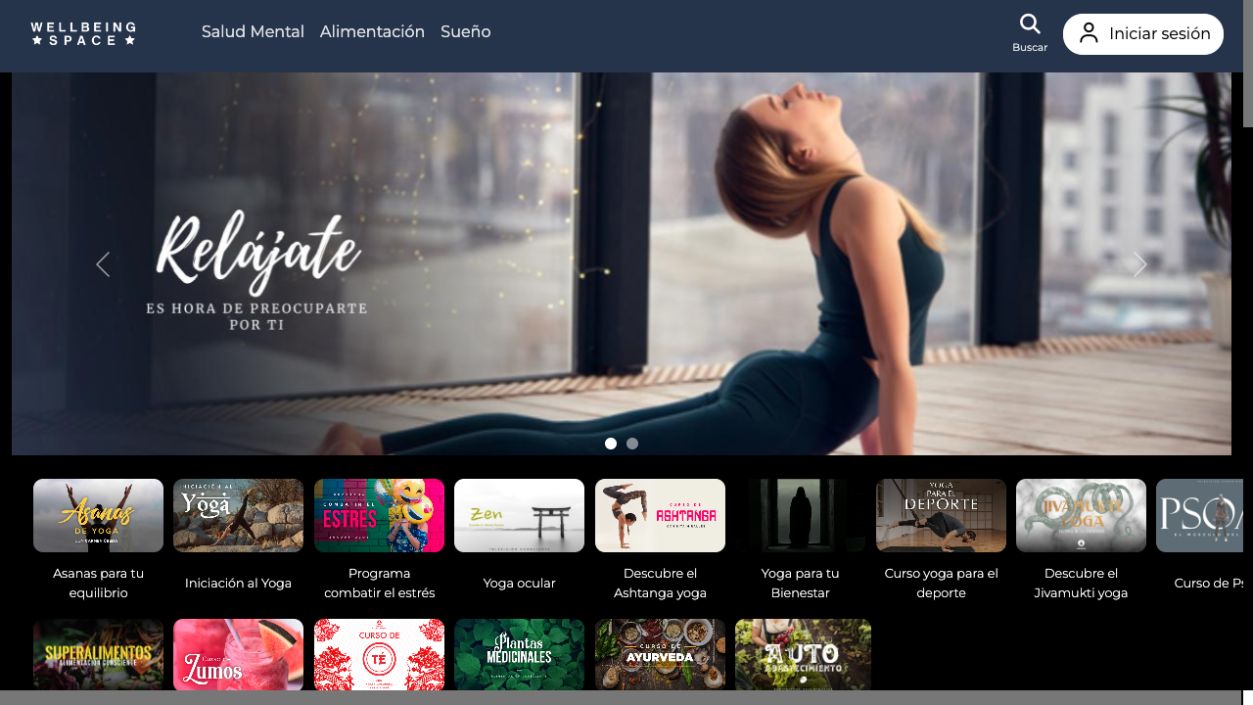 Public catalogue of the current WellbeingSpace platform, built with ATOM technology.